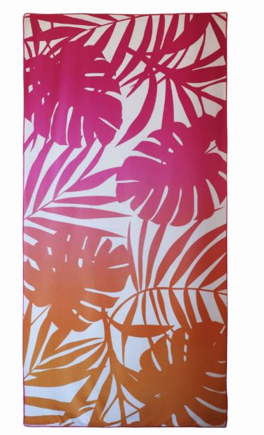 Plážová osuška 70x140 cm Summer Pink - Monstera