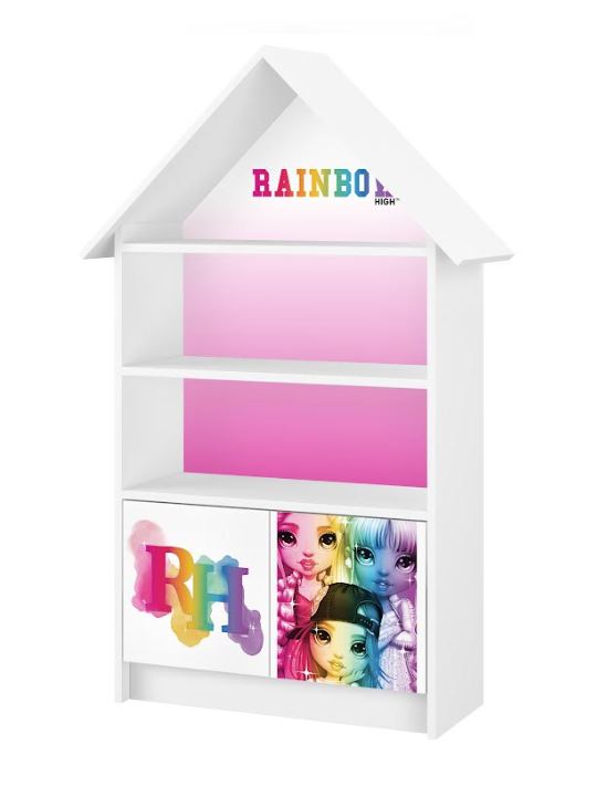 Detský domčekový úložný regál Rainbow High - Sparkle - ružový
