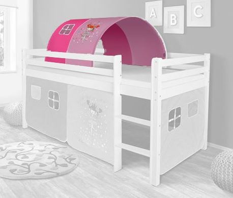 Tunel do vyvýšenej detské postele - RUŽOVÝ