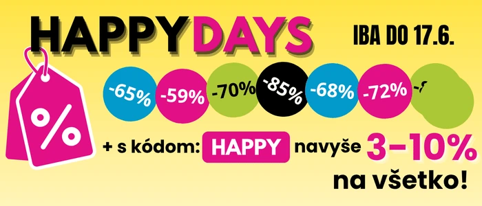 Zľavová akcia HAPPY DAYS | e-shop MAXMAX.sk