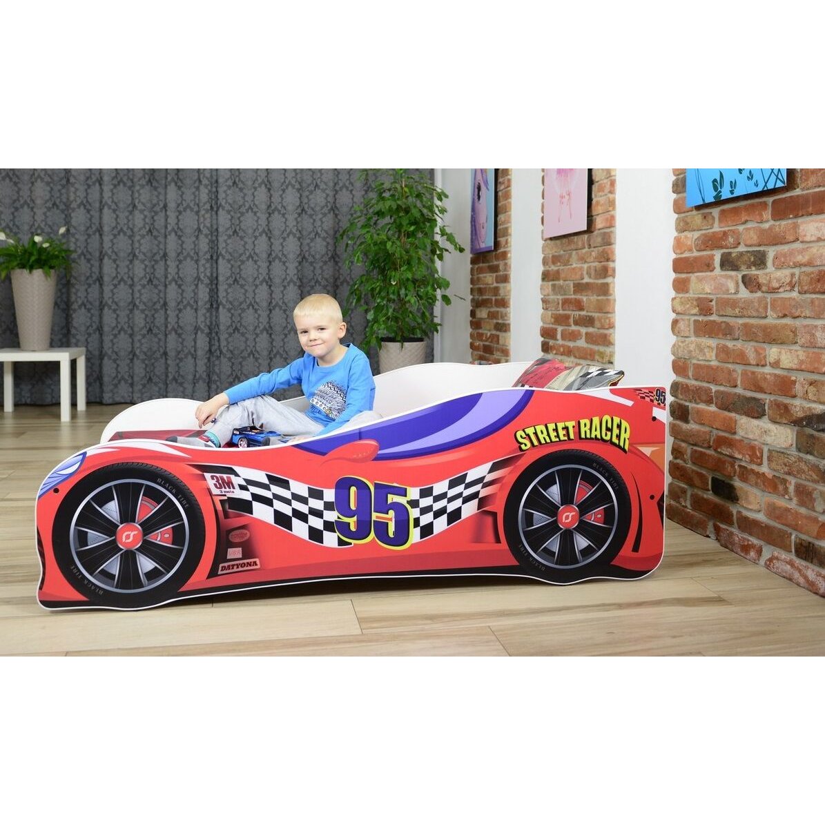 Detska Autopostel Street Racer 95 160x80 Cm Matrace E Shop