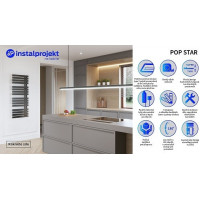 Kúpeľňový radiátor POP STAR - 50x119 cm - čierny