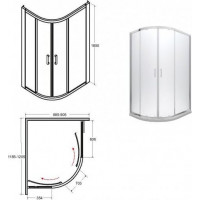 Asymetrický sprchový kout MODERN 185