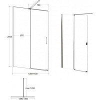 Walk-in sprchová zástena VAYO BLACK