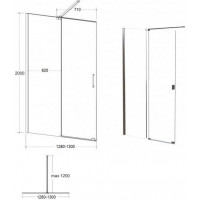 Walk-in sprchová zástena VAYO BLACK