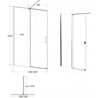Walk-in sprchová zástena VAYO