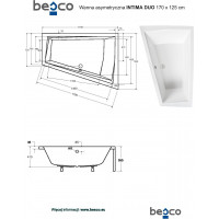Asymetrická vaňa INTIMA DUO