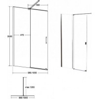 Walk-in sprchová zástena VAYO