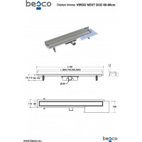 Odtokový žľab VIRGO NEXT DUO