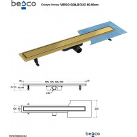 Odtokový žľab VIRGO DUO GOLD