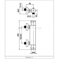 Sprchová termostatická batéria THERMO 12