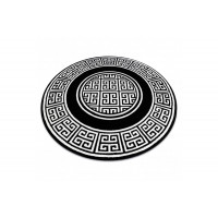 Kusový koberec Gloss 6776 85 greek black/ivory kruh