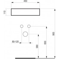 Keramické umývadlo na dosku GRINZA 45×45×11 cm