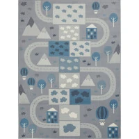 Dětský koberec Adventures 105536 Mouse Blue