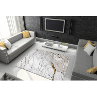 Kusový koberec Gloss 529A 53 3D mramor ivory/beige