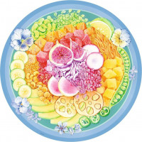 RAVENSBURGER Okrúhle puzzle Kruh farieb: Poke Bowl 500 dielikov