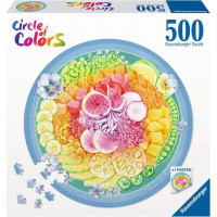 RAVENSBURGER Okrúhle puzzle Kruh farieb: Poke Bowl 500 dielikov