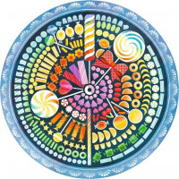 RAVENSBURGER Okrúhle puzzle Kruh farieb: Sladkosti 500 dielikov