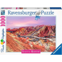 RAVENSBURGER Puzzle Dych vyrážajúce hory: Dúhové hory, Čína 1000 dielikov