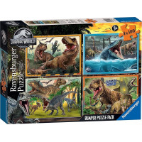 RAVENSBURGER Puzzle Jurský svet 4x100 dielikov