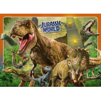 RAVENSBURGER Puzzle Jurský svet 4x100 dielikov