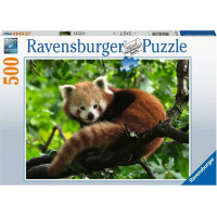 RAVENSBURGER Puzzle Panda červená 500 dielikov