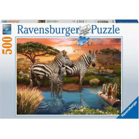 RAVENSBURGER Puzzle Zebry pri napájadle 500 dielikov