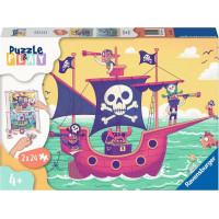 RAVENSBURGER Puzzle&Play: Krajina na obzore 2x24 dielikov