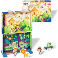 RAVENSBURGER Puzzle&Play: Dobrodružstvo v džungli 2x24 dielikov