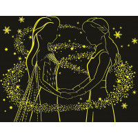 RAVENSBURGER Svietiace puzzle Ľadové kráľovstvo: Sestry Anna a Elsa 500 dielikov