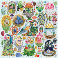 GALISON Štvorcové puzzle Remeselne vyrábané vajcia 500 dielikov