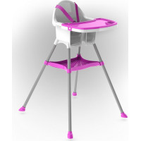 DOLONI Jedálenská stolička bielo-fialová