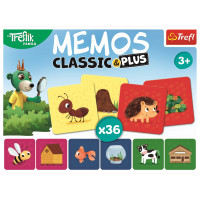TREFL Pexeso Classic&Plus Zvieratká a ich domčeky 3v1