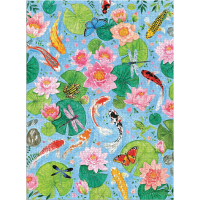 GALISON Puzzle Farby Pri jazierku Koi kaprov 1000 dielikov