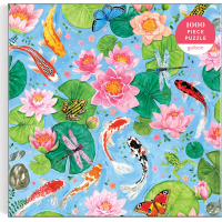 GALISON Puzzle Farby Pri jazierku Koi kaprov 1000 dielikov