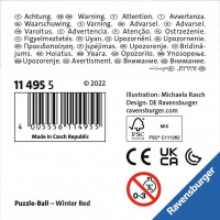 RAVENSBURGER Puzzleball Vianočná ozdoba červená 54 dielikov