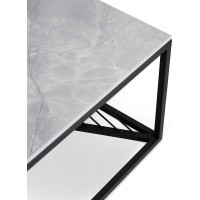 Konferenčný stolík INFINE 2 - šedý mramor/čierny