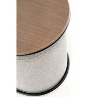 Konferenčný stolík s taburetkami PAMELA - orech/čierny/sivý