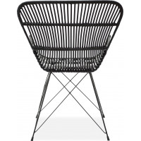 Záhradná ratanová stolička SALOMEA - čierna