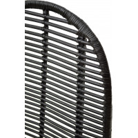 Ratanová stolička RUTA - čierna