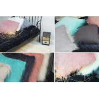 Obliečka na vankúš LUX 45x45 cm s dlhým vlasom - šedá