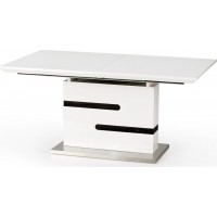 Jedálenský stôl MONAKO 160(220)x90x76 cm - rozkladací - biely / sivý