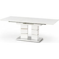 Jedálenský stôl LORA 160(200)x90x75 cm - rozkladací - biely