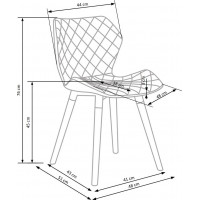 Jedálenská stolička FRANCOISE - šedé / biele