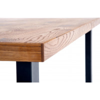 Jedálenský stôl HORYMIER - 126(206)x80x76 cm - rozkladací - svetlý dub/čierny
