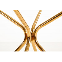 Jedálenský stôl RON 110x74 cm - sklo/zlatý