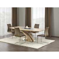 Jedálenský stôl SANDY - 160(220)x90x77 cm - rozkladací - dub sonoma