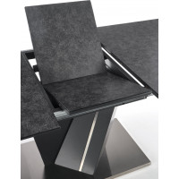 Jedálenský stôl SILVA 160(200)x90x77 cm - rozkladací - tmavo šedý