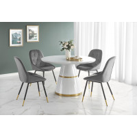 Jedálenský stôl VEGA 120x76 cm - biely / zlatý
