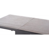 Jedálenský stôl MARTIN 160(200)x90x75 cm - rozkladací - tmavo šedý/čierny